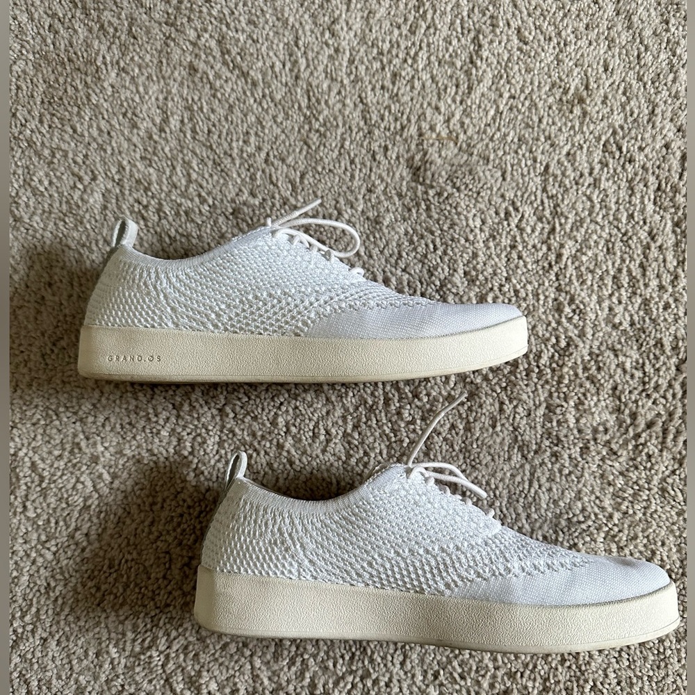 COLE HAAN Optic White Knitted Sneakers
